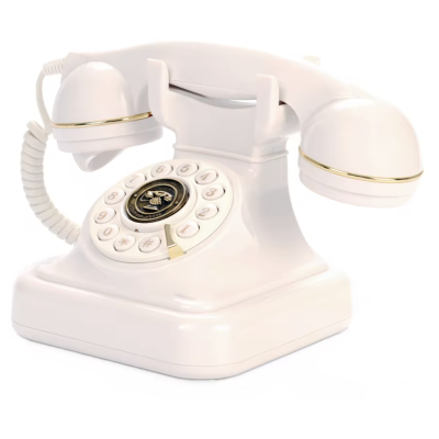 Telefon życzeń retro biały